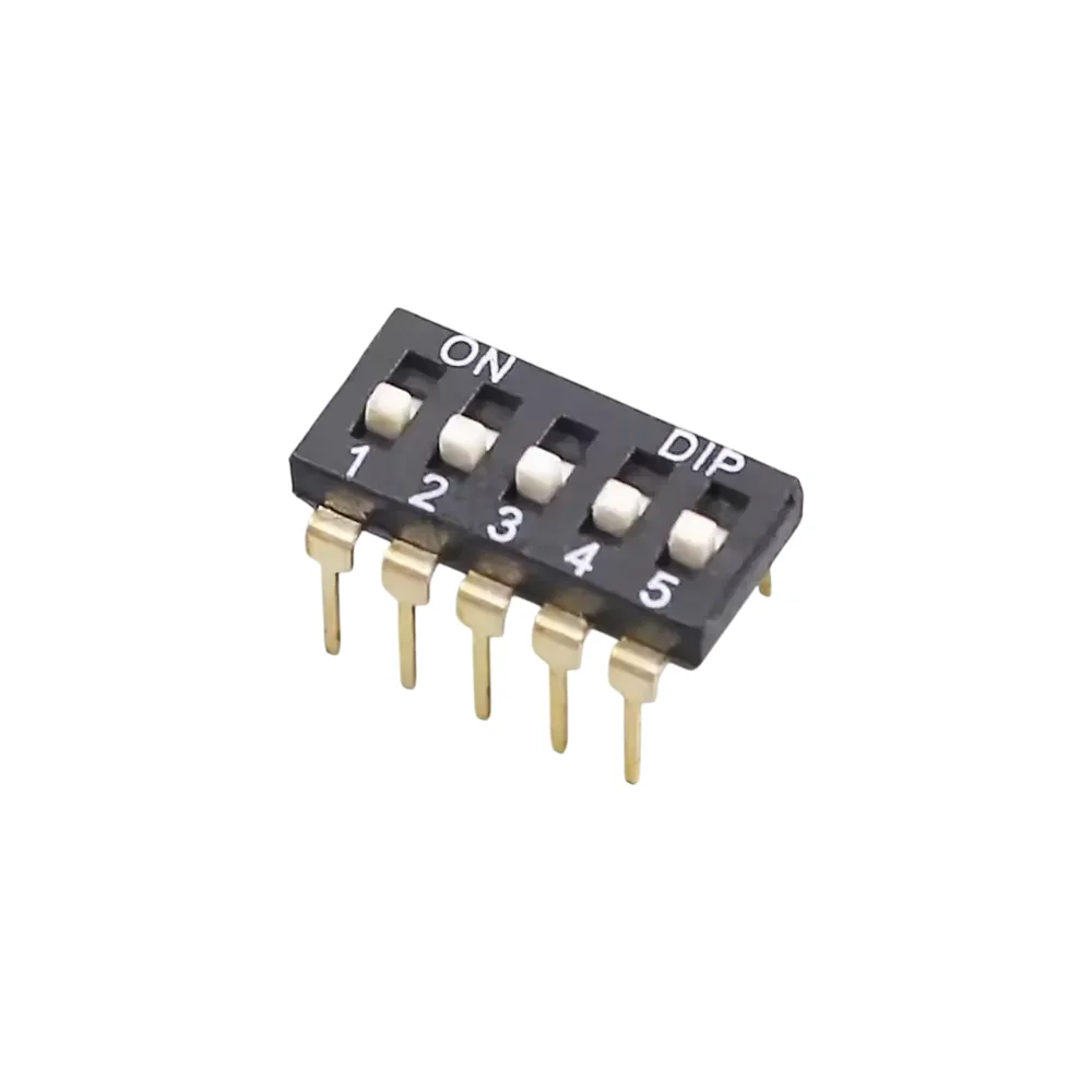 Dip Switch 5 Canales Negro Separacion 2.54mm Para Protoboard