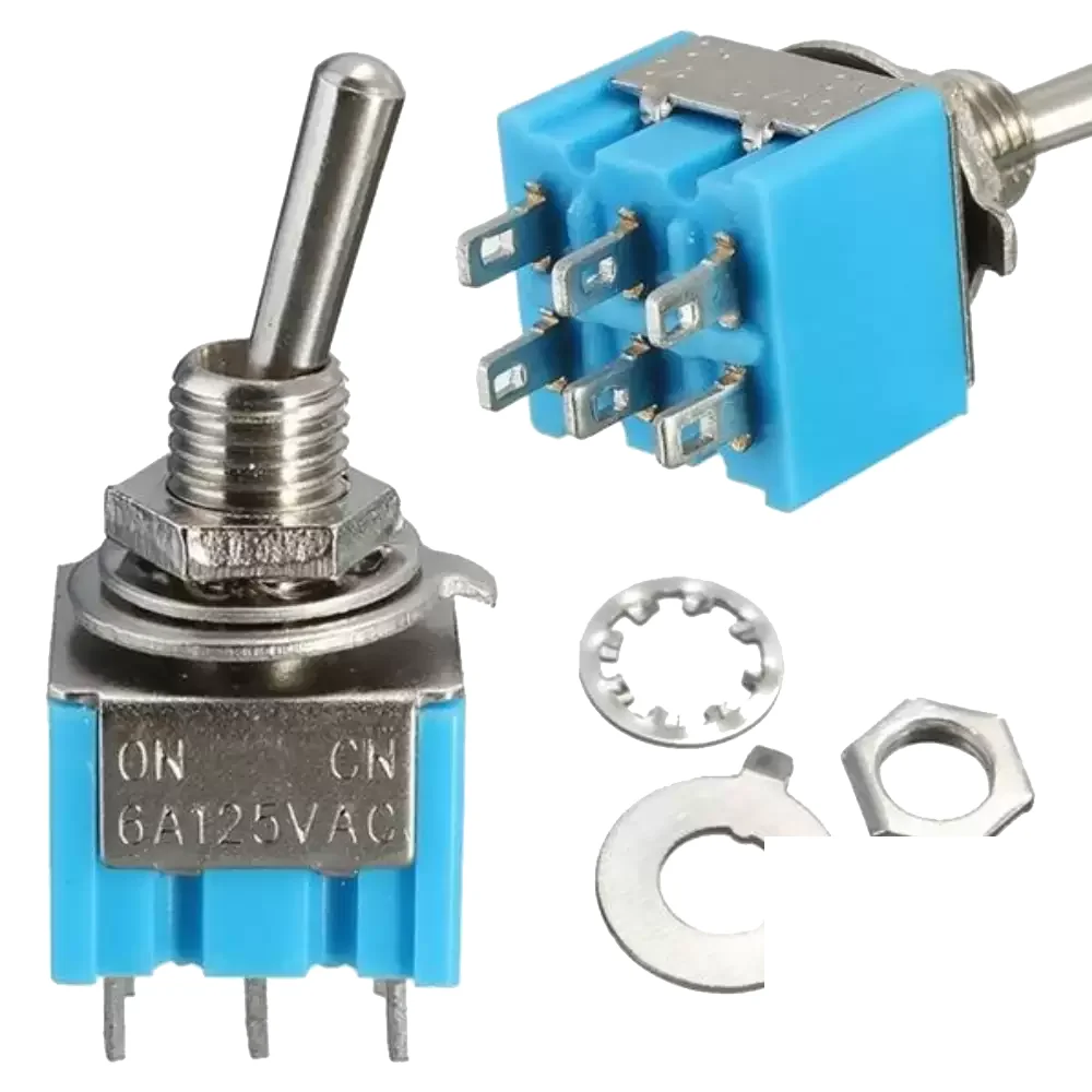 Switch De Palanca 6a 125v On-on 6 Pines