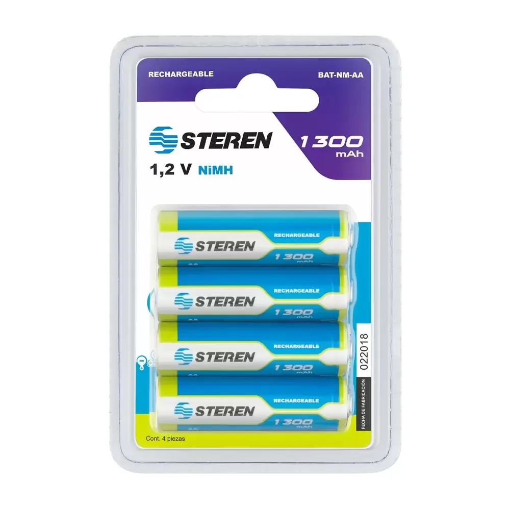 Batería Aa Nimh 1.2v Recargable 1300 Mah