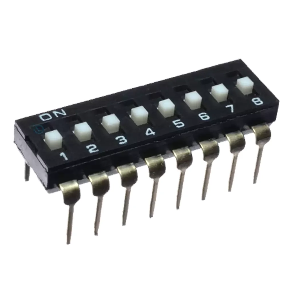 Dip Switch 8 Canales Negro Separacion 2.54mm Para Protoboard