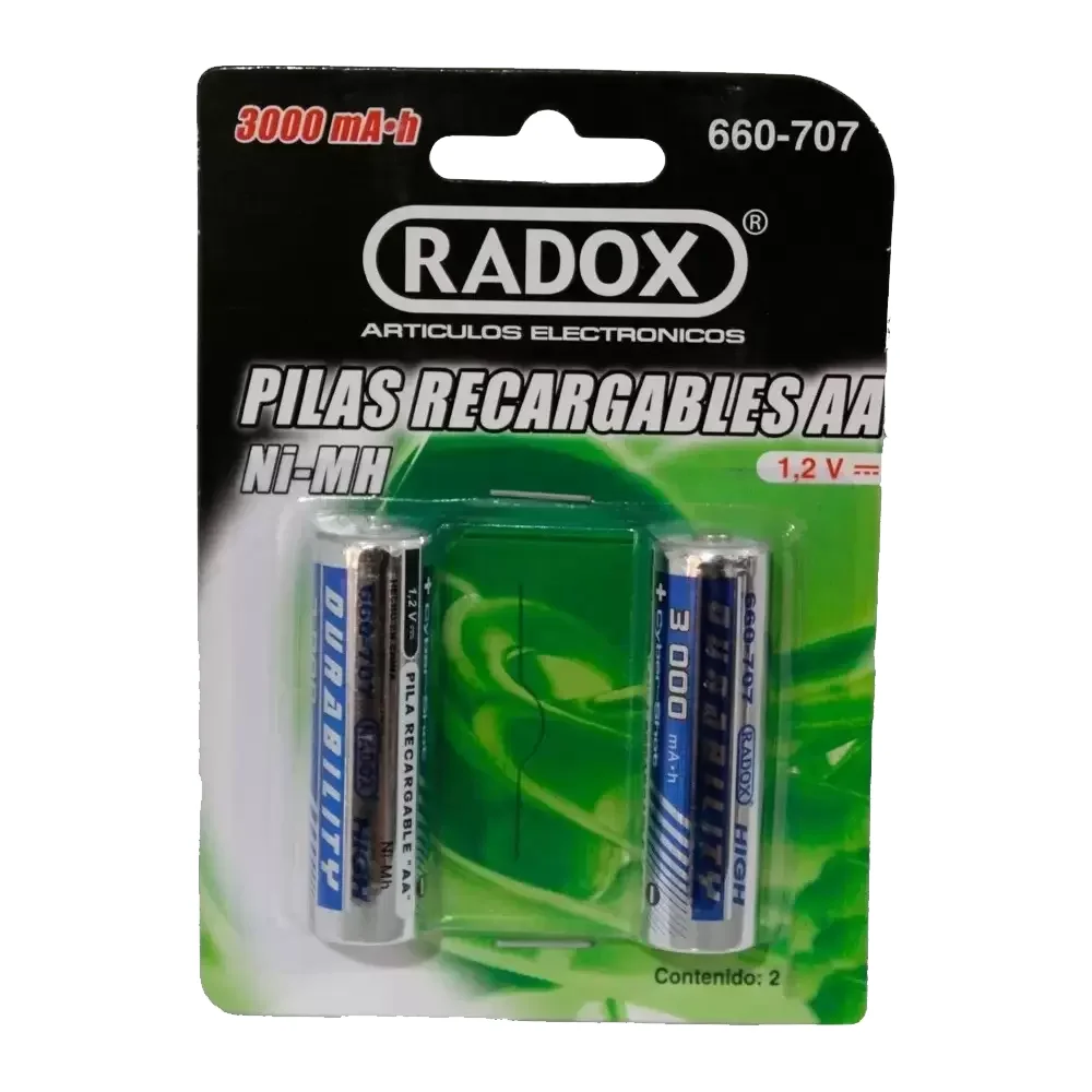 Batería Recargable, 2 Piezas, 1.2v Aa Nimh 3000 Mah