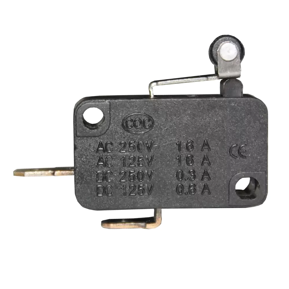 Micro Switch Final De Carrera Con Rodillo Palanca 1.3cm 2 Terminales 125-250v 16a