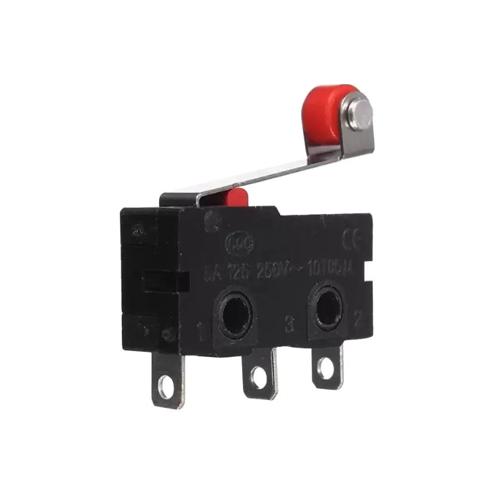 Micro Switch Final De Carrera Con Rodillo 20x10x6 Mm Palanca De 19mm 125-250v 5a