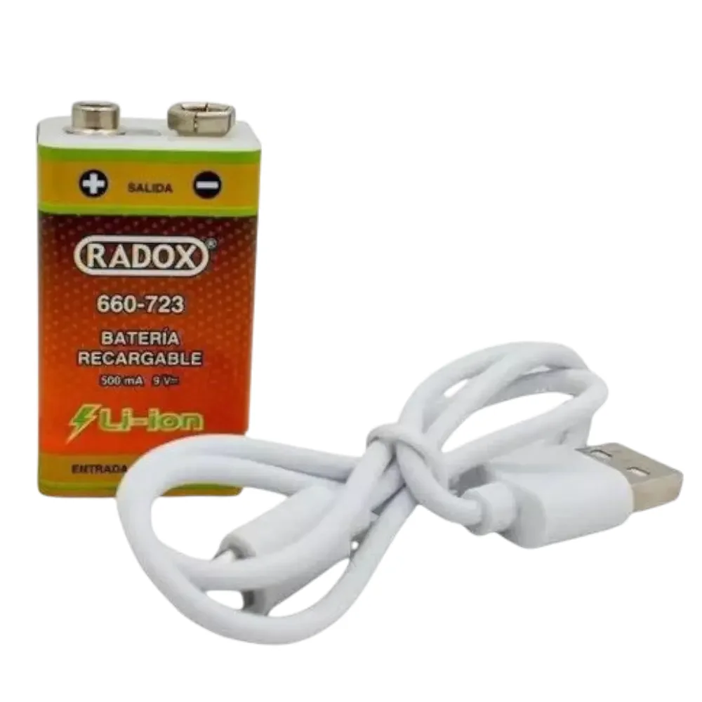 Bateria Recargable Micro Usb Li-ion 9v 500 Mah