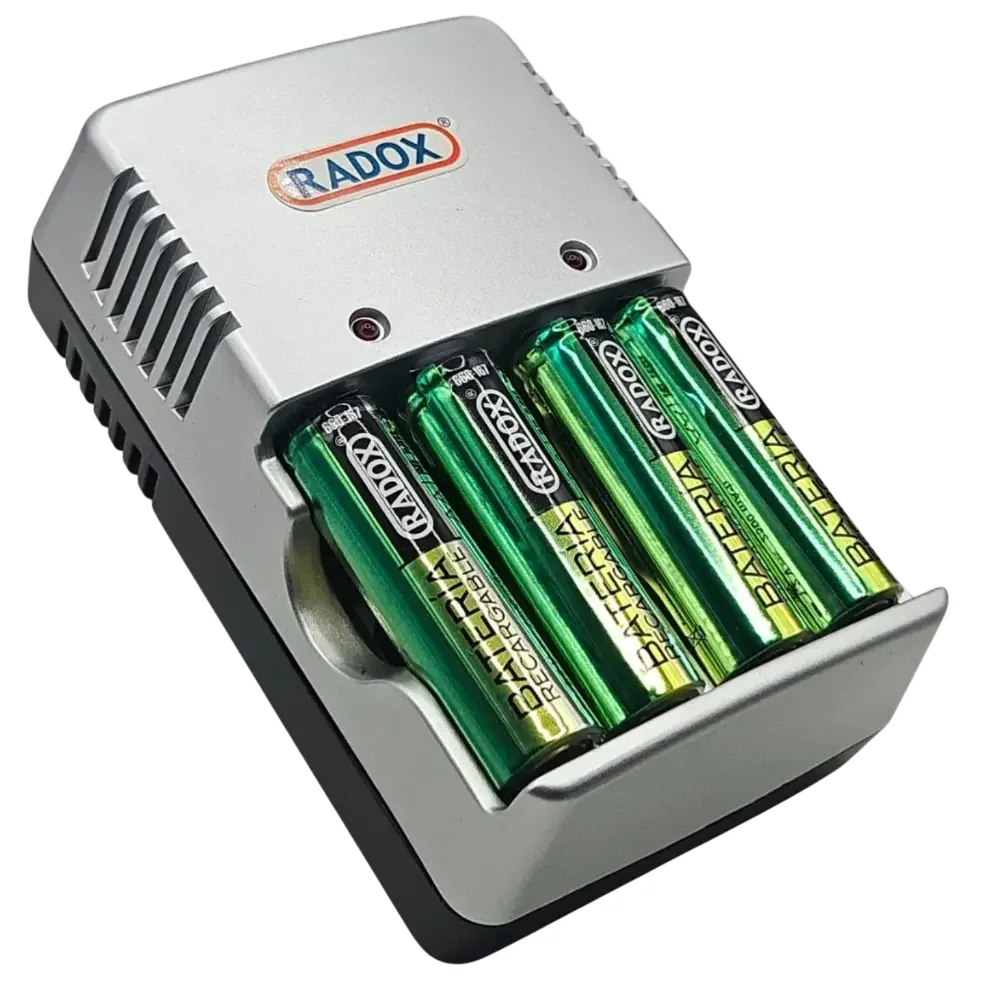 Cargador De Baterias Aa/aaa/9v Con 4 Baterias Aa 2500mah