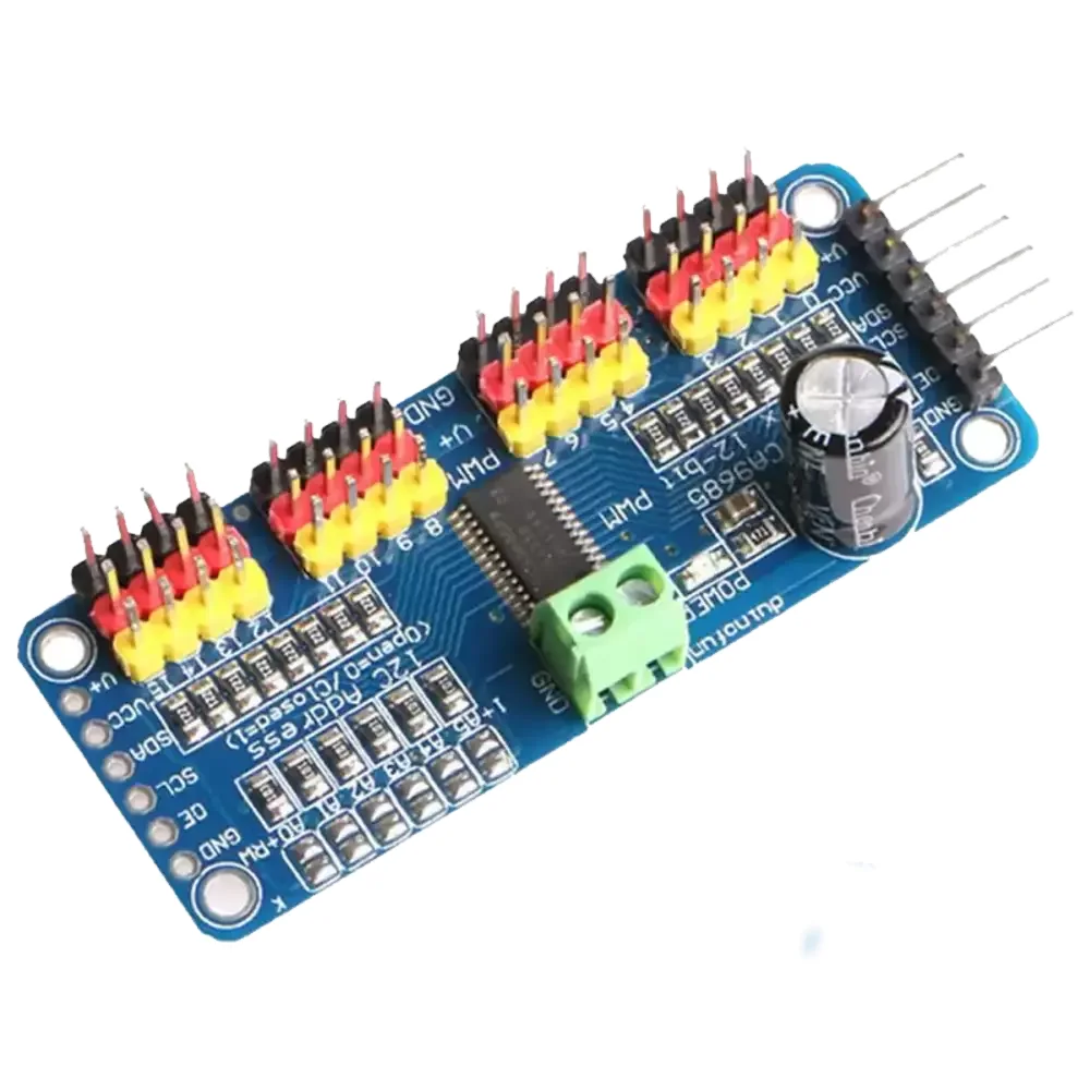 Pca9685 Controlador De Servos De 16 Canales I2c Para Mg995 Mg90 Sg90