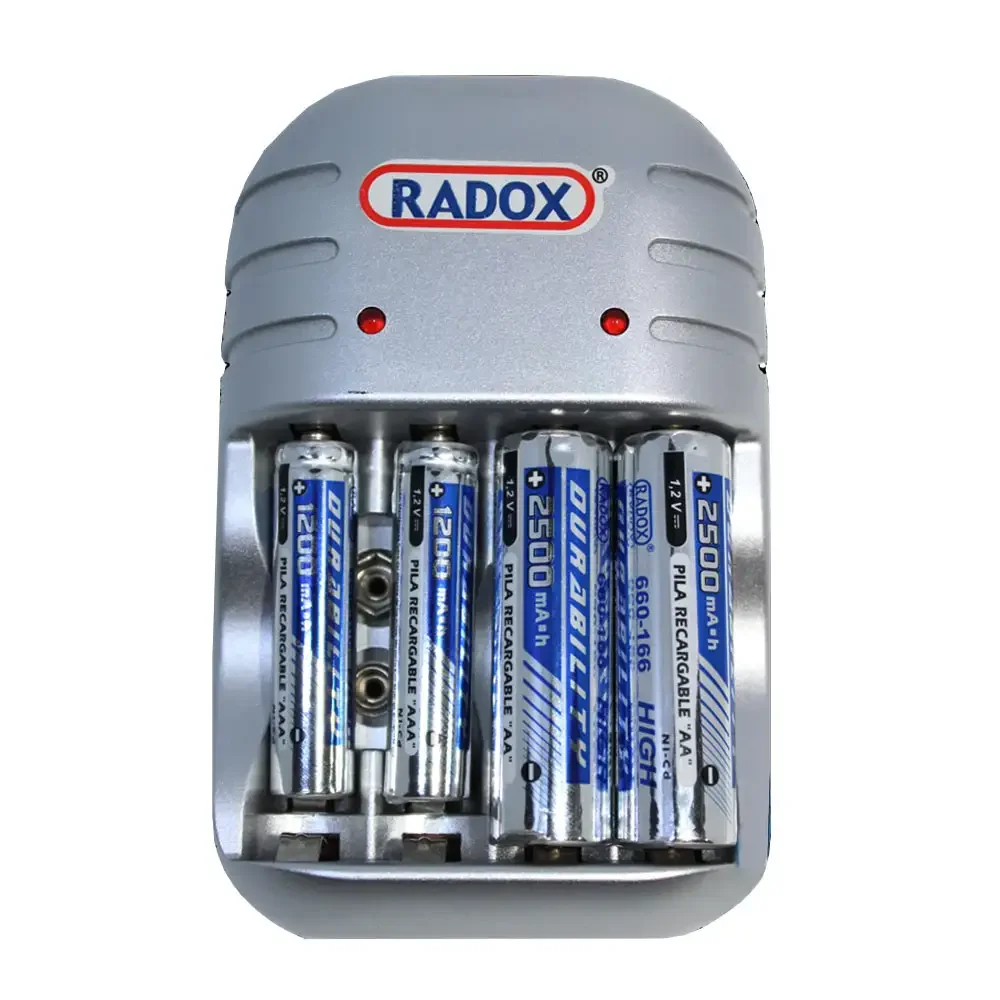 Cargador De Baterias Aa/aaa/9v Con 2 Baterias Aa 2500mah Y 2 Baterias Aaa 1200mha