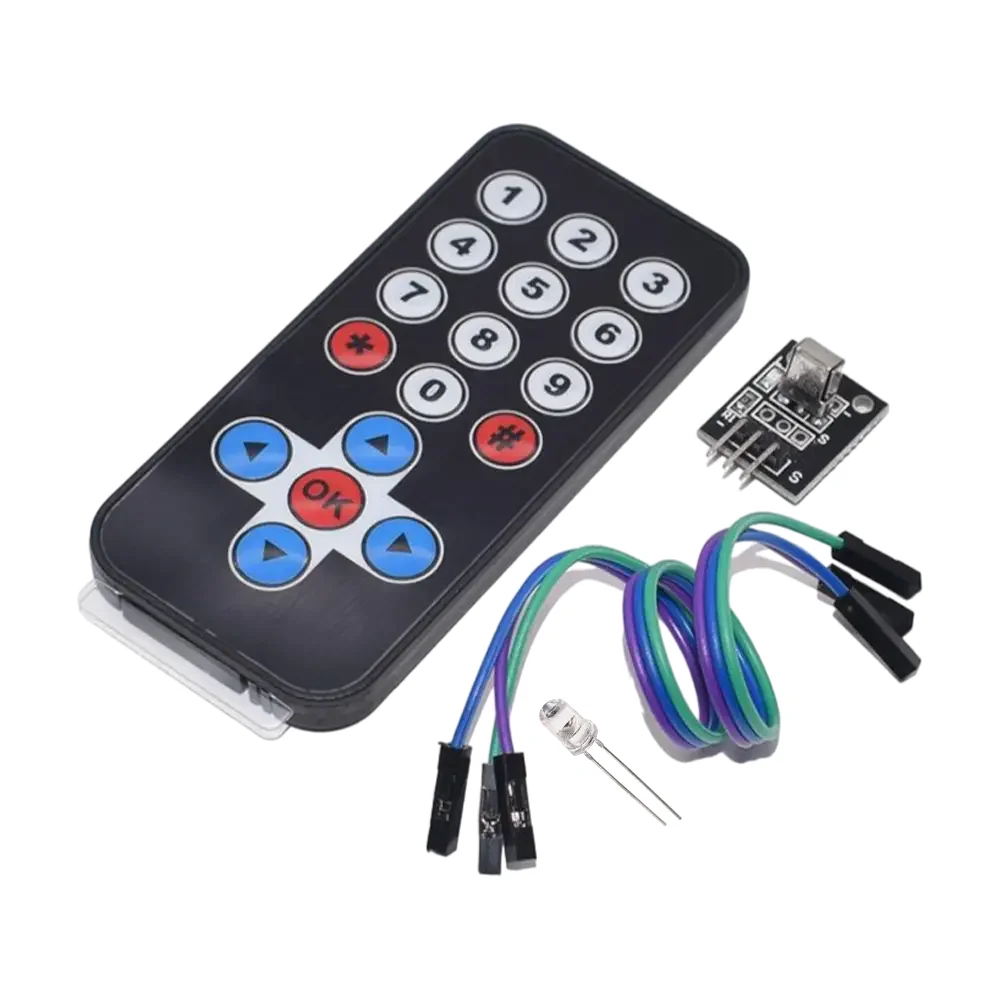 Kit De Módulo De Control Remoto Por Infrarrojos Hx1838, Receptor Ir + Control