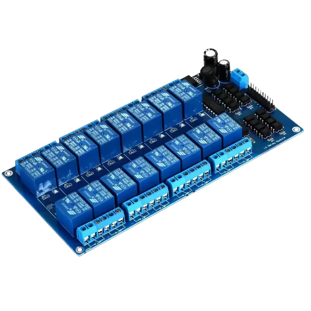 Modulo Relevador De 16 Canales Alimentacion 12v Controlador 5v 10a Lowlevel Relay