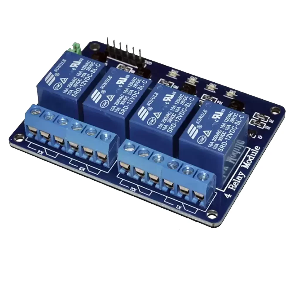 Modulo Relevador De 4 Canales A 12v 10a Lowlevel Relay