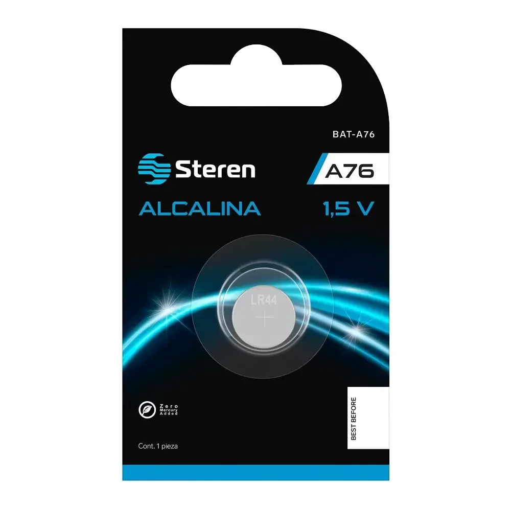 Bateria Alcalina A76 1.5v 110mha Tipo Boton A76