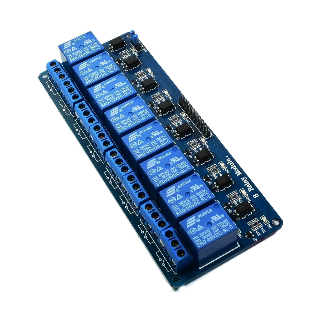 Módulo Relevador De 8 Canales A 5v 10a Lowlevel Relay