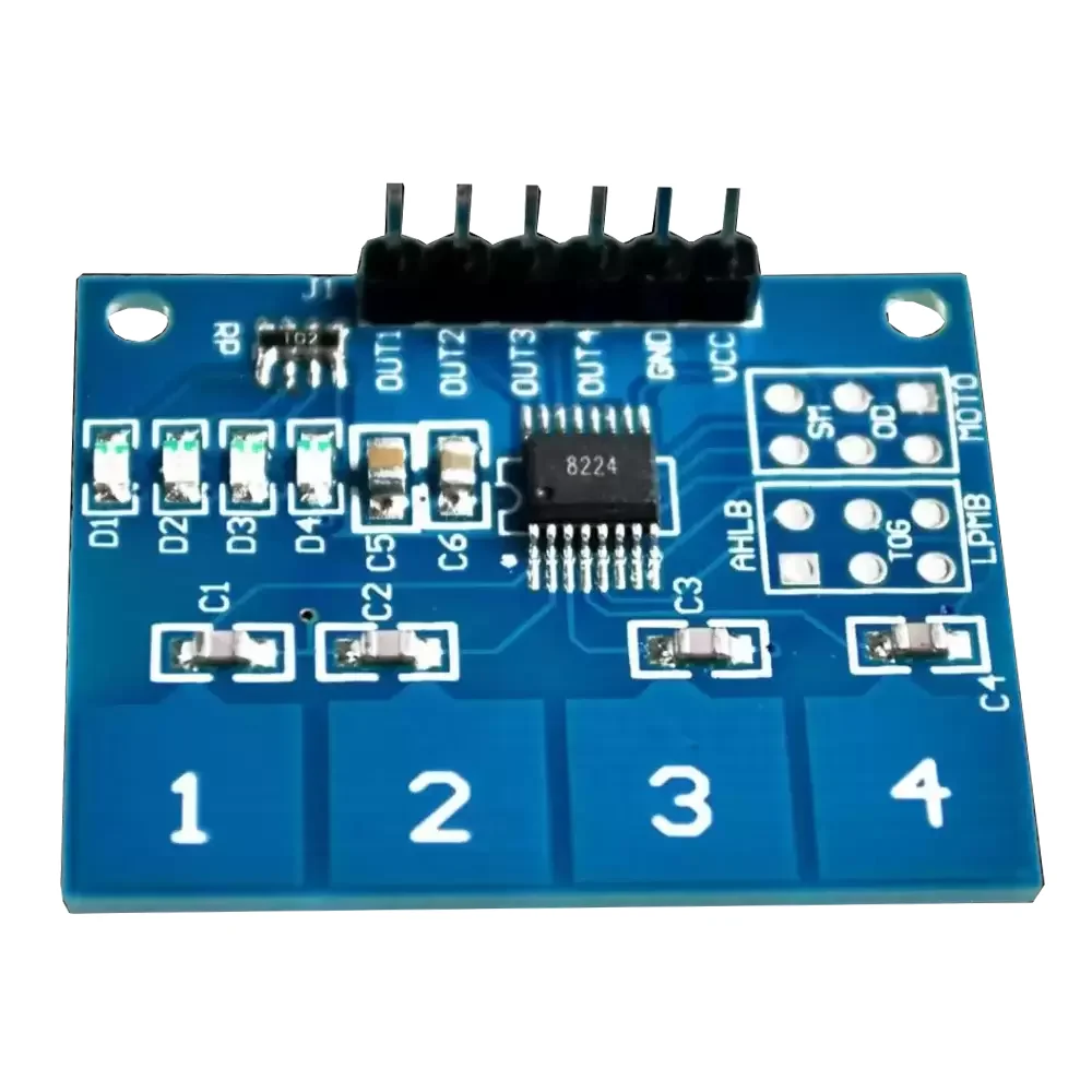 Teclado Touch Capacitivo 1x4 Ttp224 4 Digitos