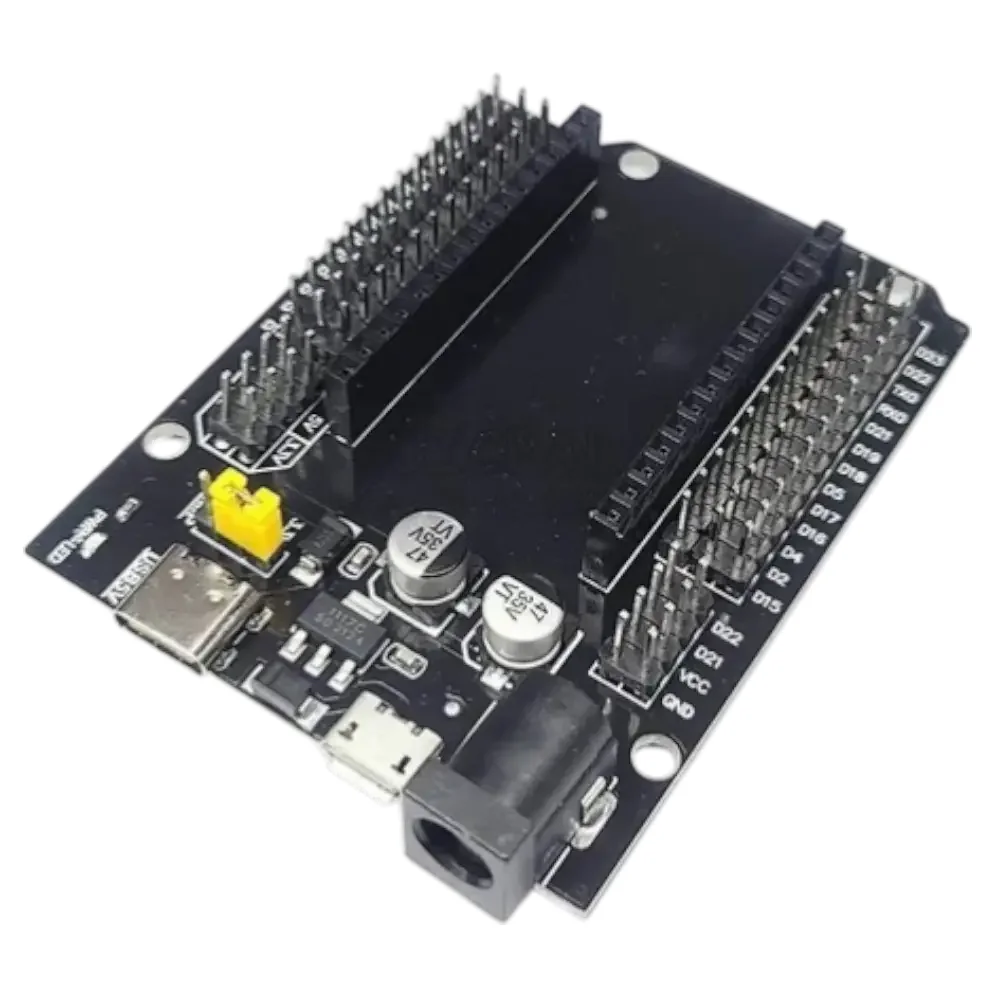 Shield Para Esp32 30 Pines Alimentación Microusb 5v Usb C 5v ó Jack Dc 6.5-16v