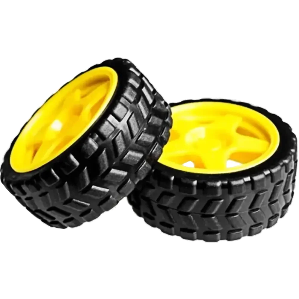 Llanta Para Motorreductor Reforzada Amarilla