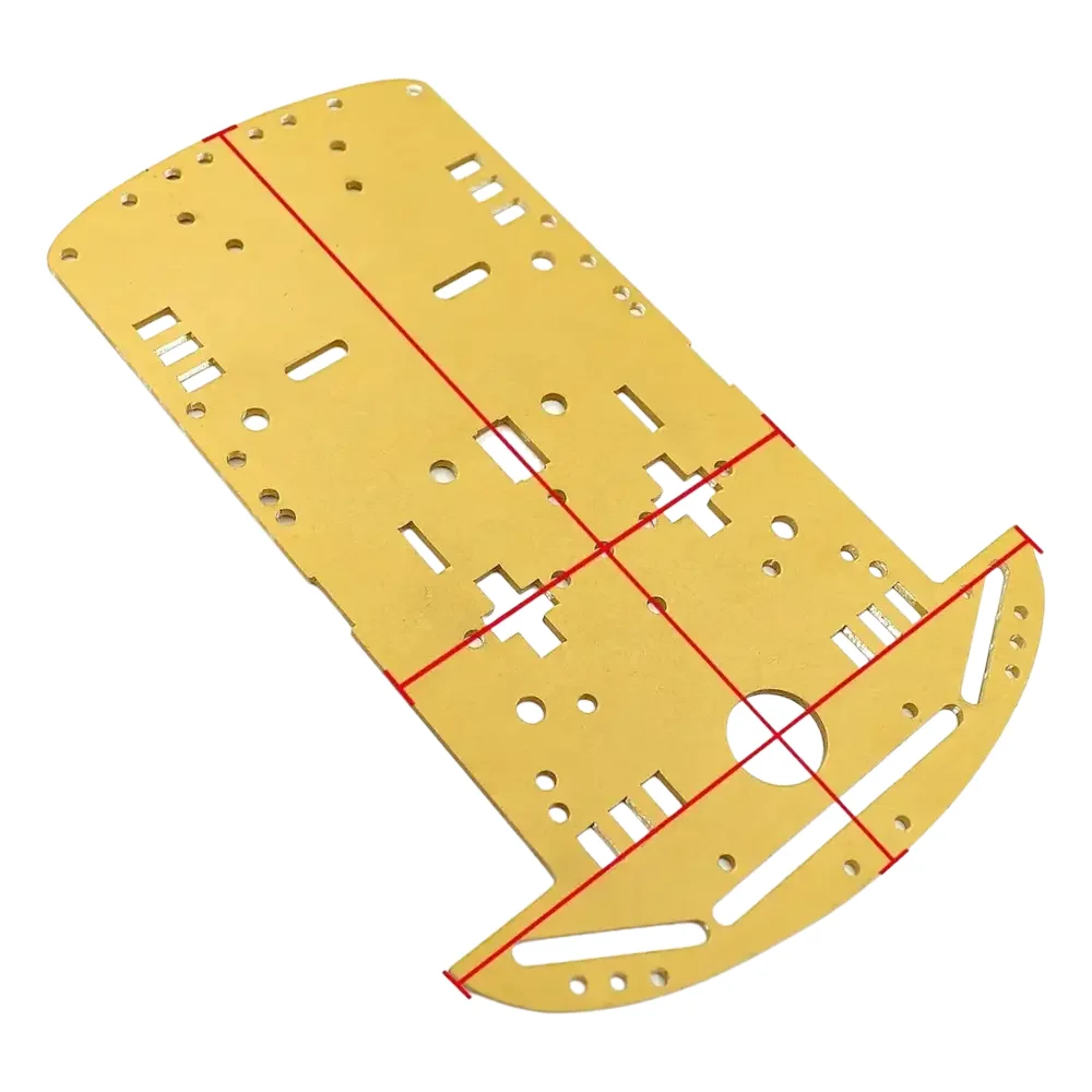 Base De Acrilico Para Chasis De Carro Robot 2wd