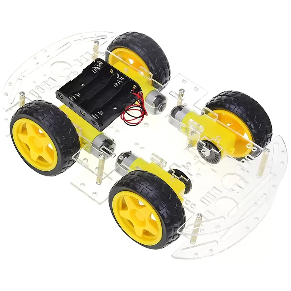 Chasís De Acrílico Transparente De 2 Niveles 4 Llantas 4wd