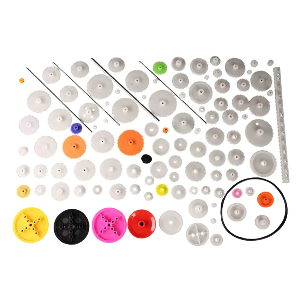 Kit De Engranes, Poleas, Ejes Y Cremalleras 106 Piezas