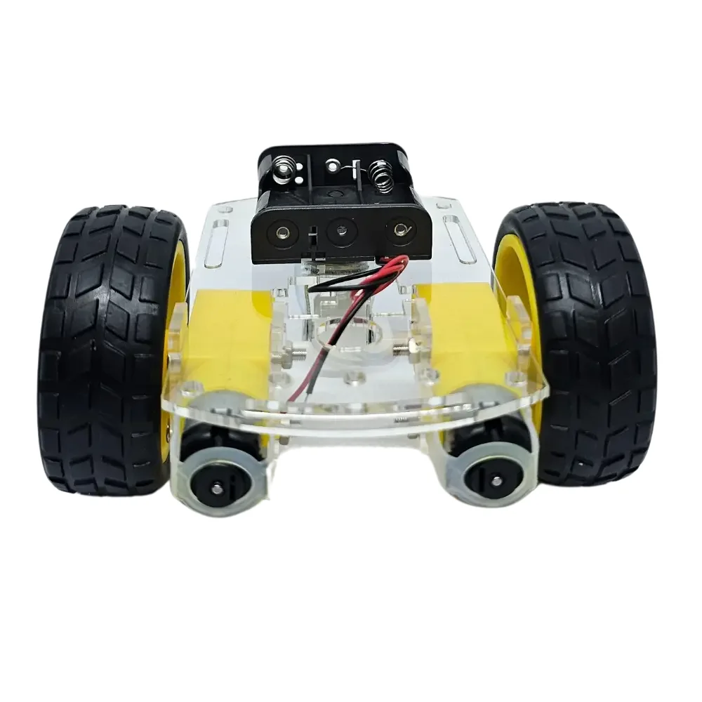 Mini Chasis Rueda Loca Con Porta Baterias 3 Pilas Aa