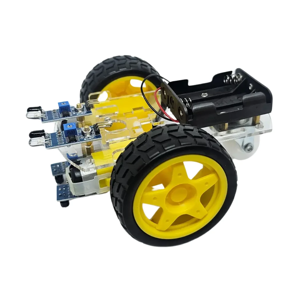 Mini Chasis Rueda Loca 3 Llantas Seguidor De Linea Y Evasor De Obstaculo
