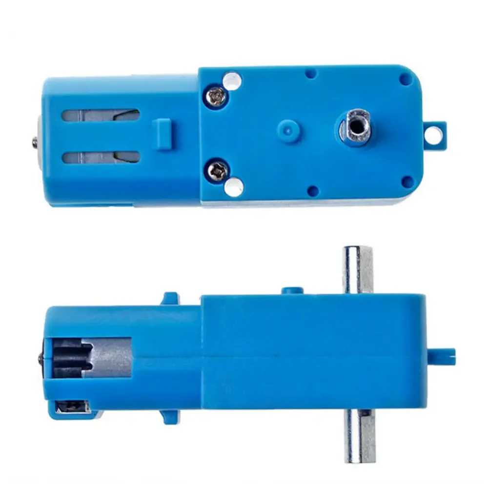 Motorreductor Azul 2 Ejes De Engranes Metalico 110 Rpm 3-6v