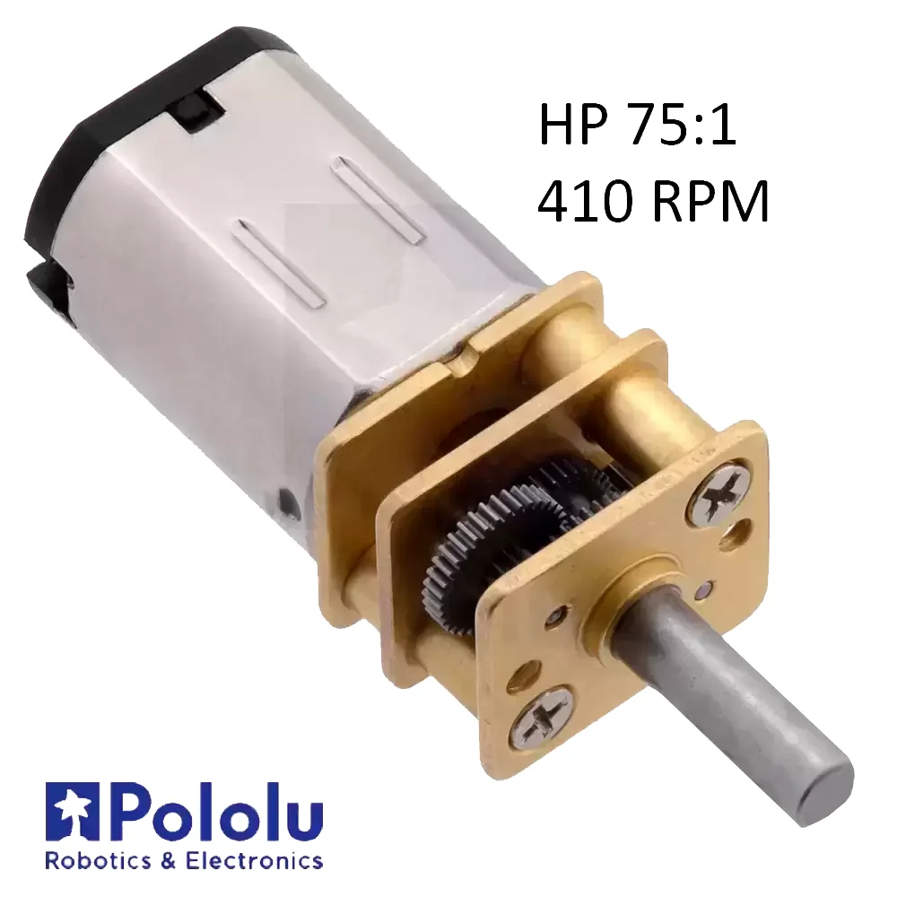 Micromotorreductor 75:1 6v Hp Pololu 410 Rpm N20