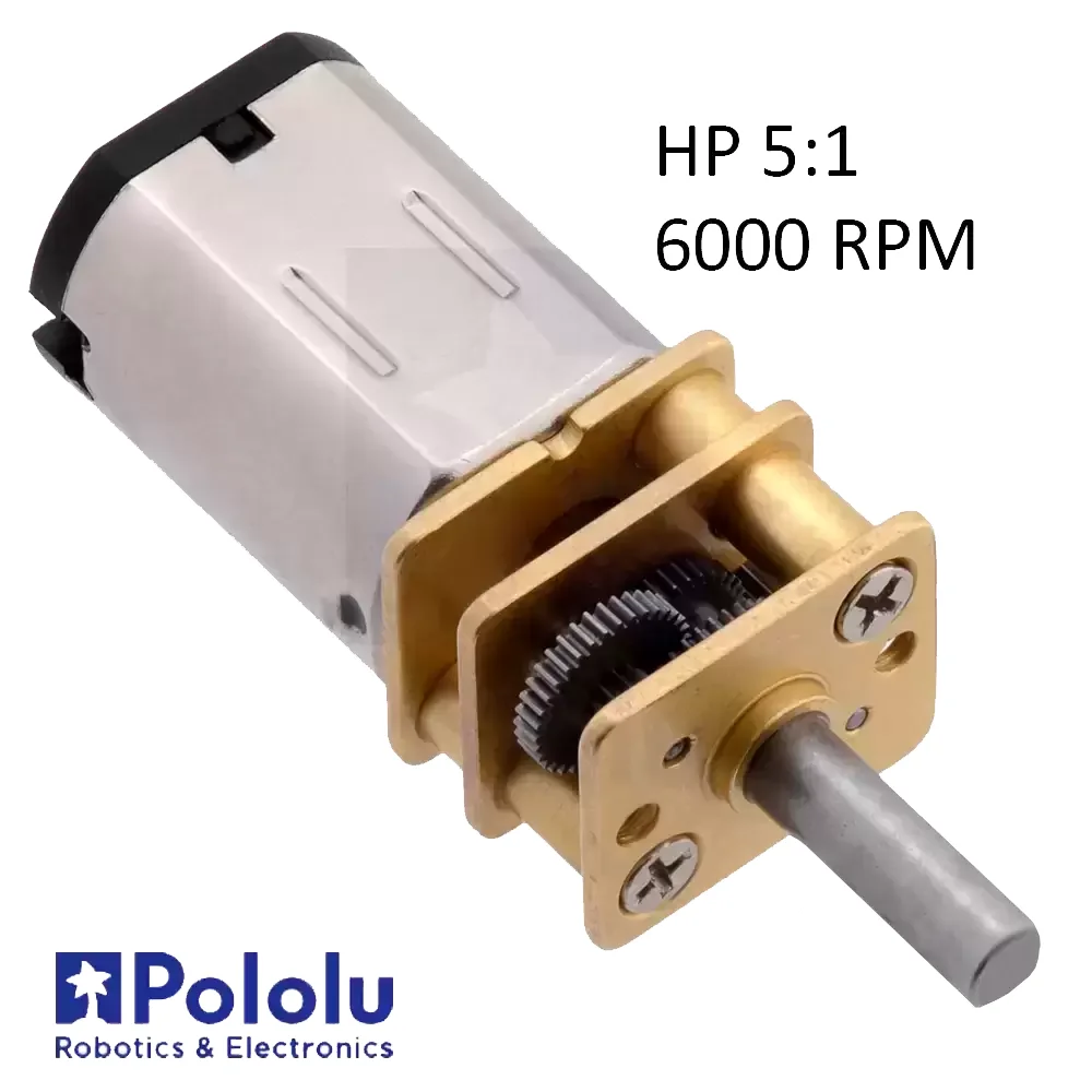 Micromotorreductor 5:1 6v Hp Pololu 6000 Rpm N20