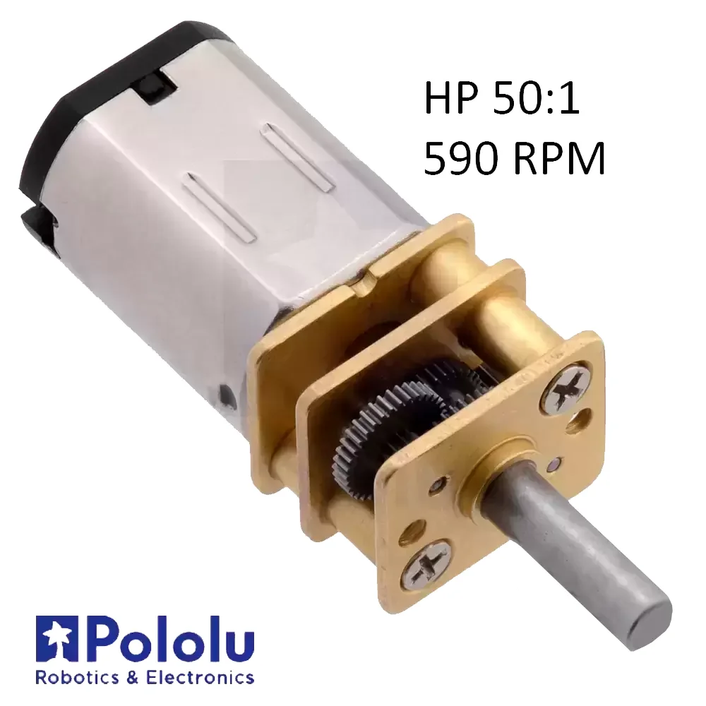 Micromotorreductor 50:1 6v Hp Pololu 590 Rpm N20