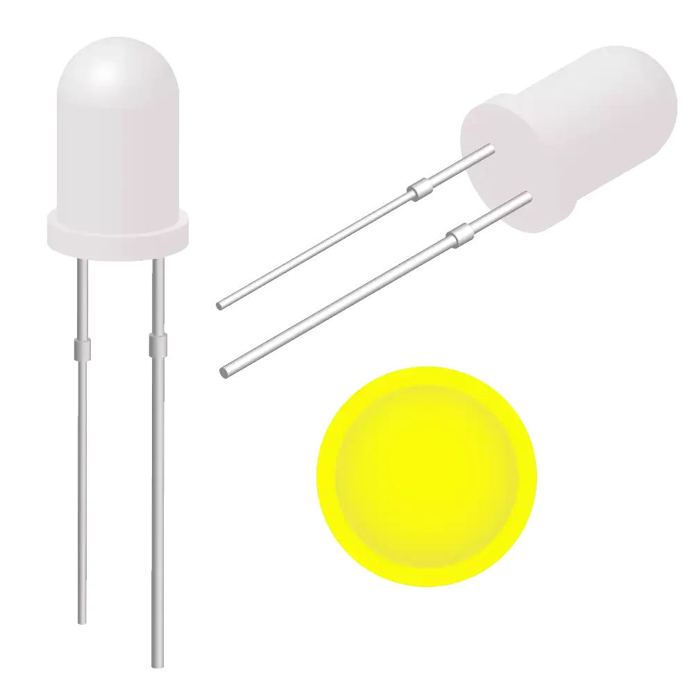 Led Ultrabrillante Amarillo De 5mm Voltaje 2.0-2.4v 20mah