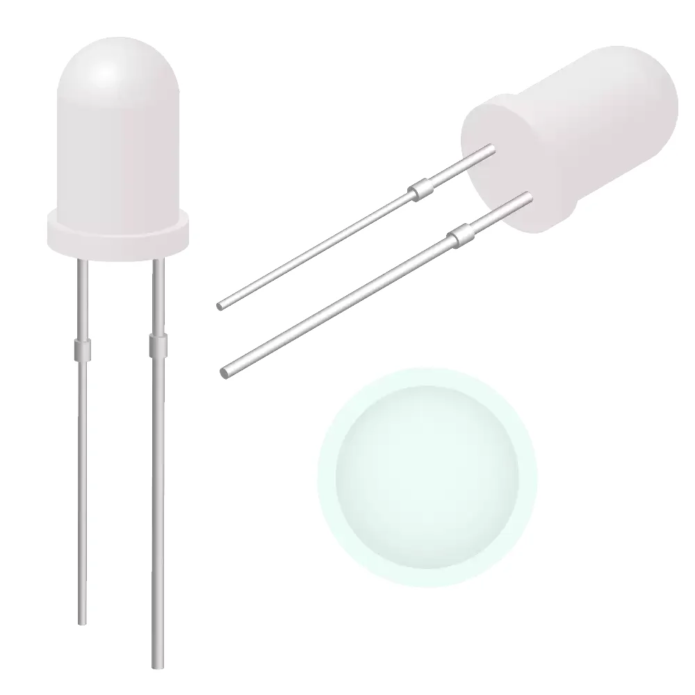 Led Ultrabrillante Blanco De 5mm Voltaje 3.2 -3.4v 20mah