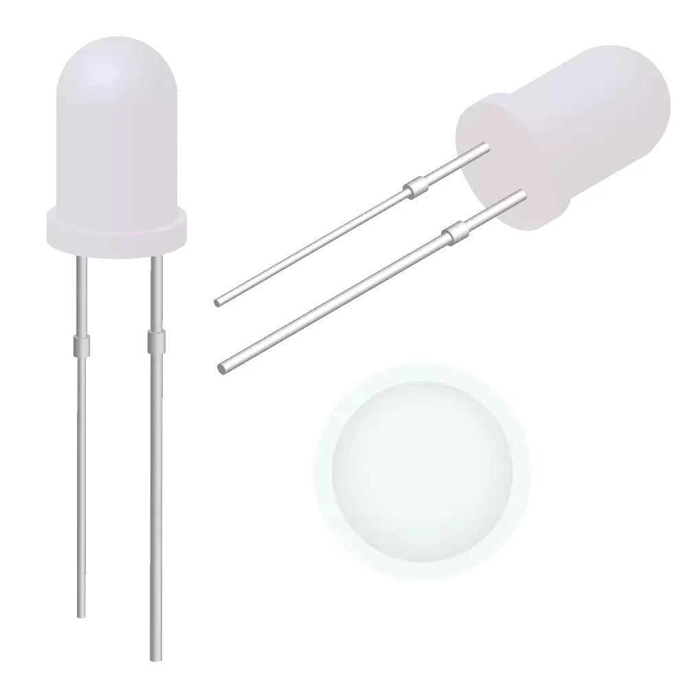 Led Blanco 5mm Difuso 1.8-2.2v 20ma