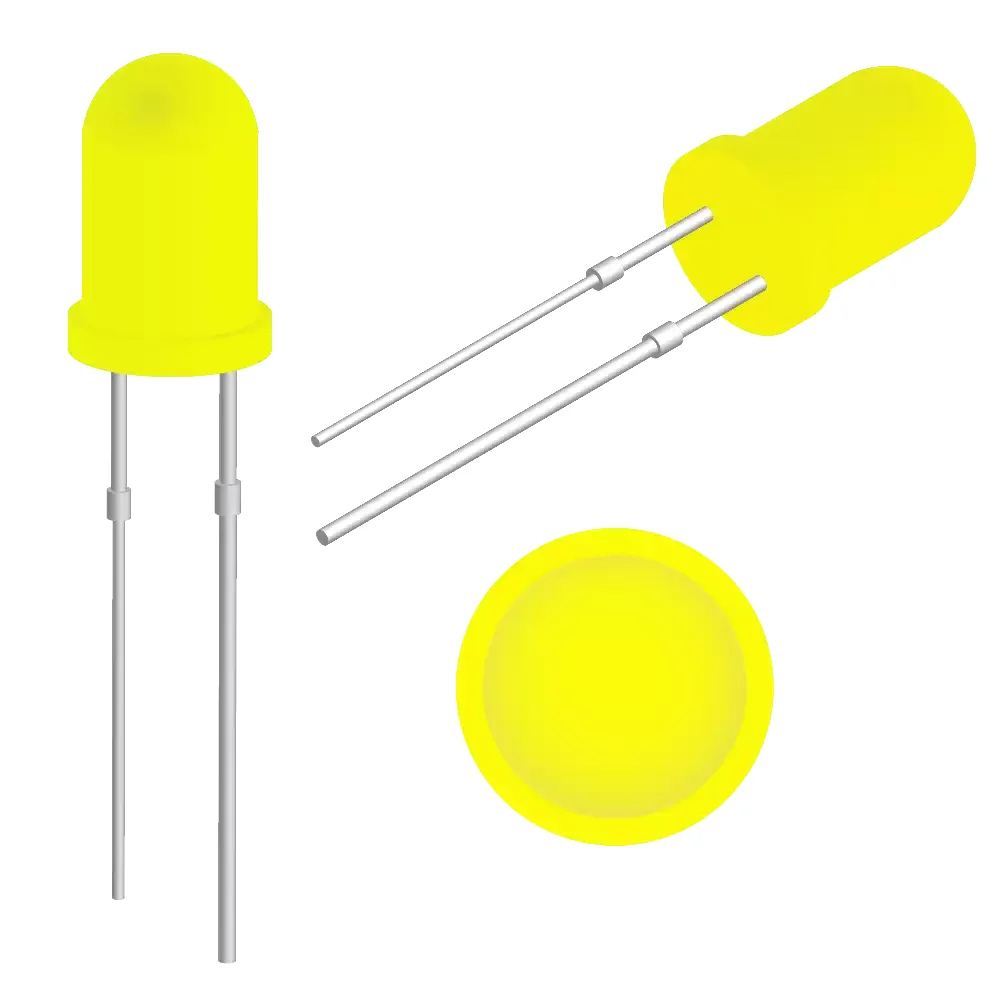 Led Amarillo 5mm Difuso 1.8-2.2v 20ma