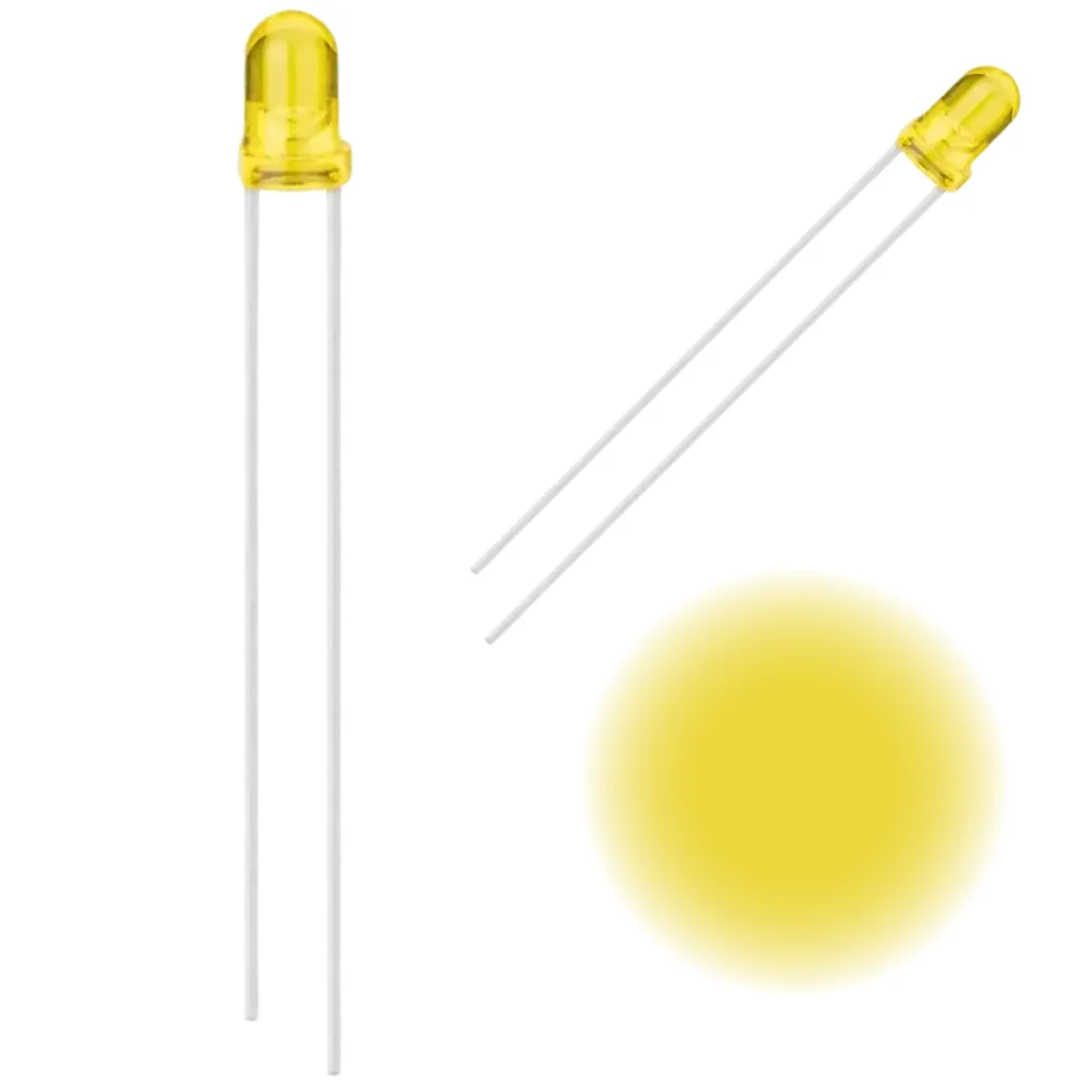 Led Amarillo 3mm Difuso 1.8-2.2v 20ma